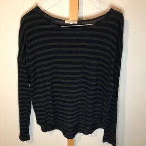 Blue and Grey Striped Shirt